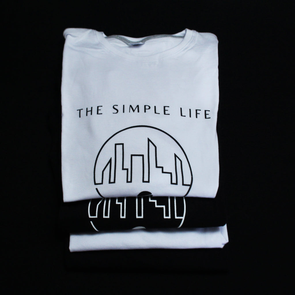 The Simple Life coffee LOGO white/black cotton t-shirt