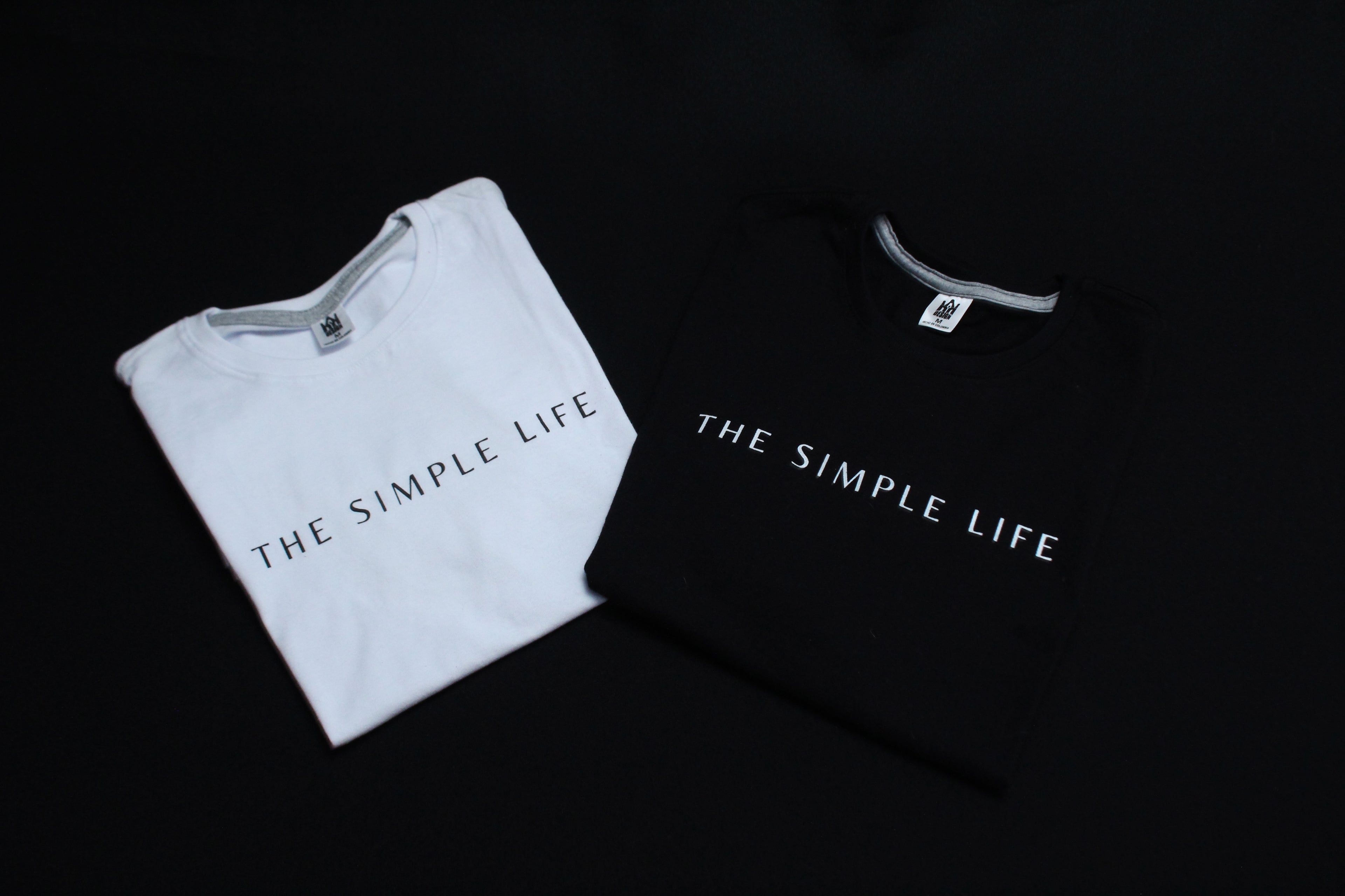 The Simple Life coffee white/black cotton t-shirt