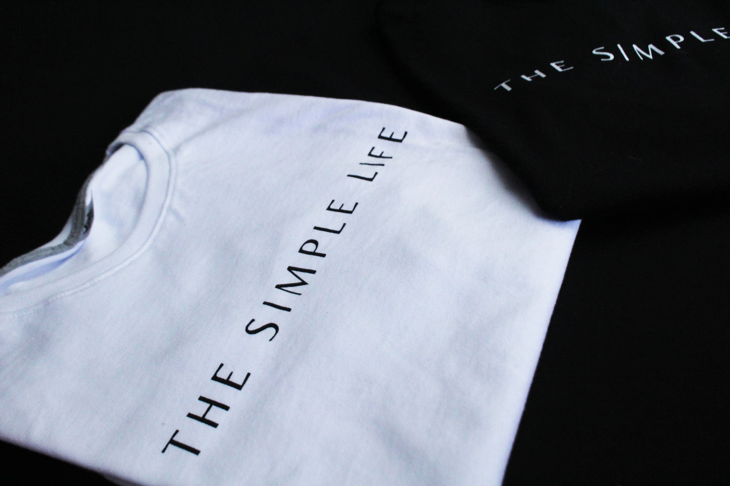 The Simple Life coffee white/black cotton t-shirt