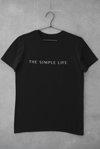 The Simple Life coffee white/black cotton t-shirt