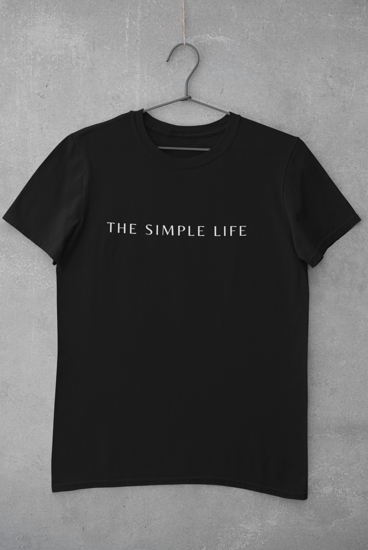 The Simple Life coffee white/black cotton t-shirt