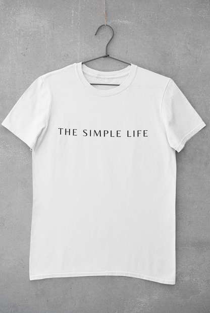 The Simple Life coffee white/black cotton t-shirt