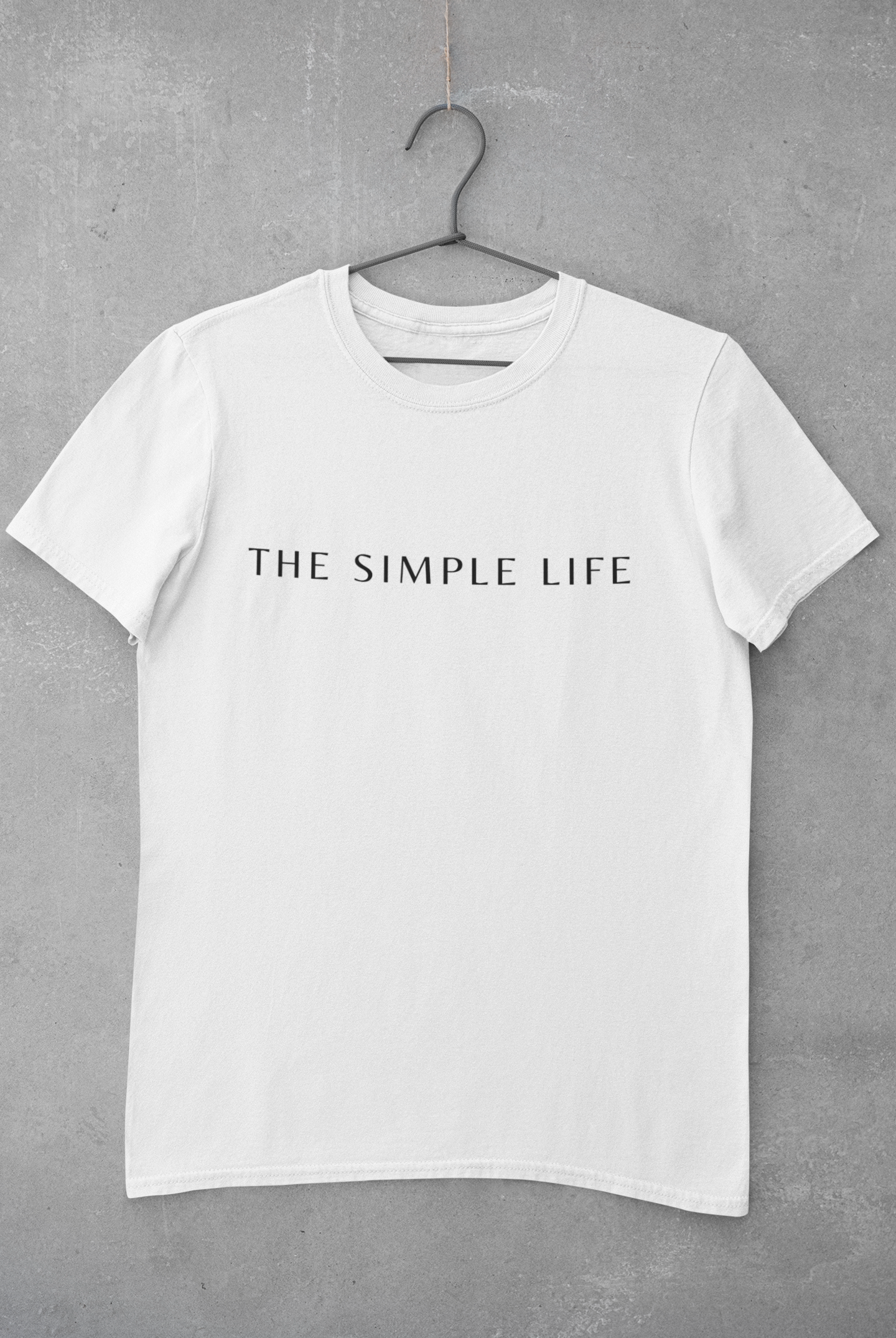 The Simple Life coffee white/black cotton t-shirt